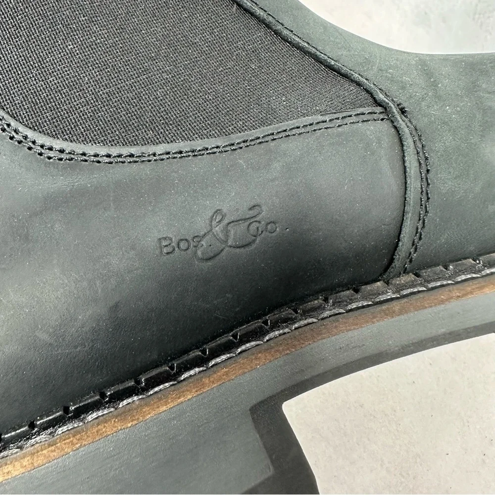 Bos. & Co. Corra Black Leather Side Zip Boots. EU 38/US 7.0-7.5